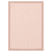 コーラルピーチグレープレイドテーブルクロス素朴チャーム テーブルクロス (正面)