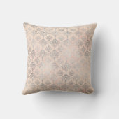 コーラルピーチサーモンダマスクグレーシルバーバラフローラ クッション (裏面)