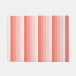 コーラルピーチシャドーストライプド ドアマット