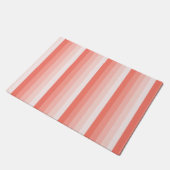 コーラルピーチシャドーストライプド ドアマット (アングル)