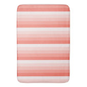 コーラルピーチシャドーストライプド バスマット (正面縦)