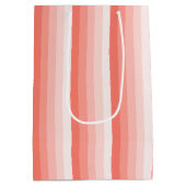 コーラルピーチシャドーストライプド ミディアムペーパーバッグ (裏面)