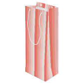コーラルピーチシャドーストライプド ワインギフトバッグ (裏面アングル)