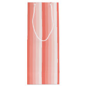 コーラルピーチシャドーストライプド ワインギフトバッグ (裏面)