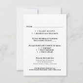 コーラルピーチシンプルミニマリスト結婚フォト 出欠カード (裏面)