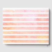 コーラルピーチストライプのフラミンゴベビーメモリーブック ゲストブック (裏面)