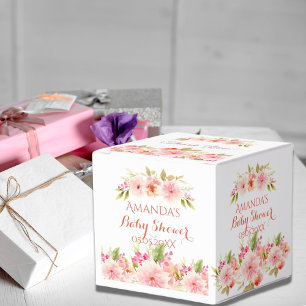 コーラルピーチダリア花の赤ちゃん感謝していシャワーあなた フェイバーボックス