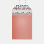 コーラルピーチディップシックシルバーきらきら光るパーティーフェイト ギフトタグ (裏面)