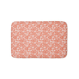 コーラルピーチトロピカルフラワーズ春園 バスマット