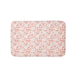 コーラルピーチトロピカルフラワーズ春園 バスマット