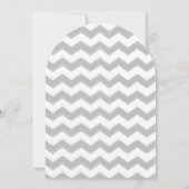 コーラルピーチネイビーグレイジグザグザクタイポグラフィ結婚ズ 招待状 (裏面)