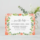 コーラルピーチフローラグリーンリーザデイト 招待状 (スタンド正面)