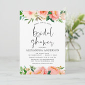 コーラルピーチフローラブライダルシャワー 招待状 (スタンド正面)