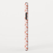 コーラルピーチモダントロピカルフローラガーデンパターン Case-Mate iPhoneケース (裏面/右)