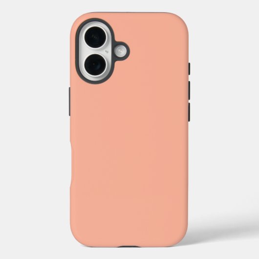 コーラルピーチ無地のカラー Case-Mate iPhoneケース (裏面)