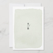 コーラルピーチ赤面フローラ結婚金ゴールド 招待状 (裏面)