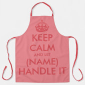 コーラルピ保ンクの落ち着いたハンドルかわいい女性のエプロン エプロン (正面)