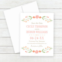 コーラルピ素朴ンクとグリーンのフローラ結婚ズ