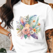 コーラルフェザーブーケTシャツ Tシャツ