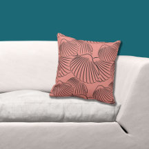 コーラルフェミニン&ブラックシーシェルパターン