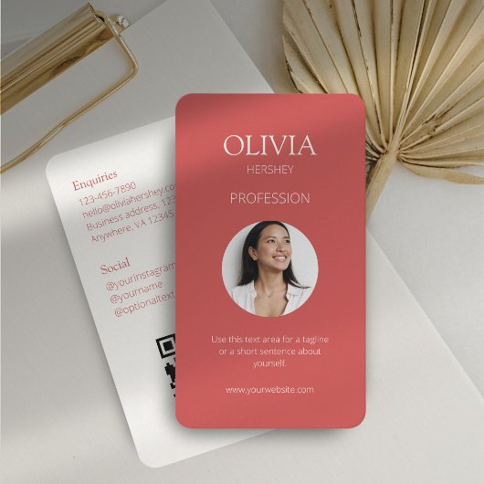 コーラルフォトソーシャルQRコード 名刺