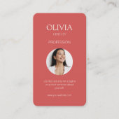 コーラルフォトソーシャルQRコード 名刺 (正面)