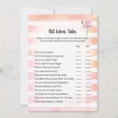 コーラルフラミストライプのンゴ旧妻テイルズシャワーカード 招待状 (正面)