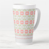 コーラルフラワーオングレー カフェラテマグ (右アングル)