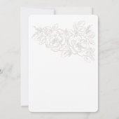コーラルフラワーコーナーエレガントな結婚式 招待状 (裏面)