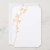 コーラルフラワーズグレーフォントワイルドフラワーブランチ結婚ズ 招待状 (裏面)