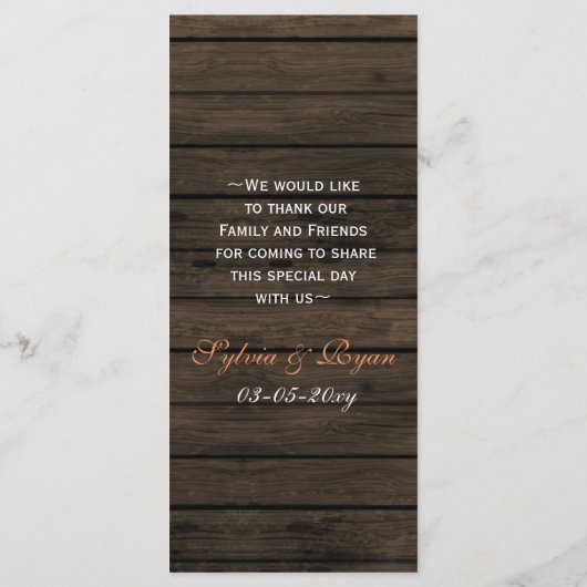 コーラルフラワーズメイ結婚ンジャーの名刺 メニュー (裏面)