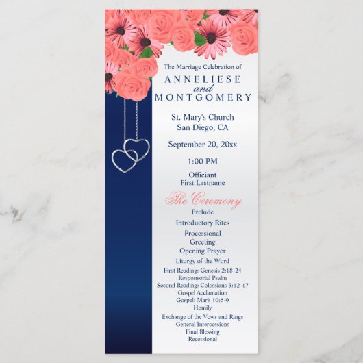 コーラルフラワーズ・アンド・ネイビーブルー - プログラム (正面)