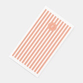 コーラルフランスのビーチストライプモノグラム (コーナー)