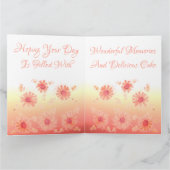 コーラルフローズハッピーバースデー カード (内部)