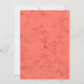 コーラルフローラエレガントバモダンーグンデ結婚ィ 招待状 (裏面)