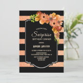 コーラルフローラサプライズ誕生日ディナーパーティー 招待状 (スタンド正面)