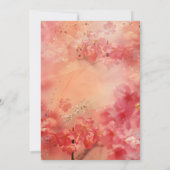 コーラルフローラスパークルリタイアメントパーティの招待状 招待状 (裏面)