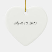 コーラルフローラパーソナライズされたリース名 セラミックオーナメント (裏面)