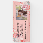 コーラルフローラブライダルシャワーとPHOTOバナー 横断幕 (縦)