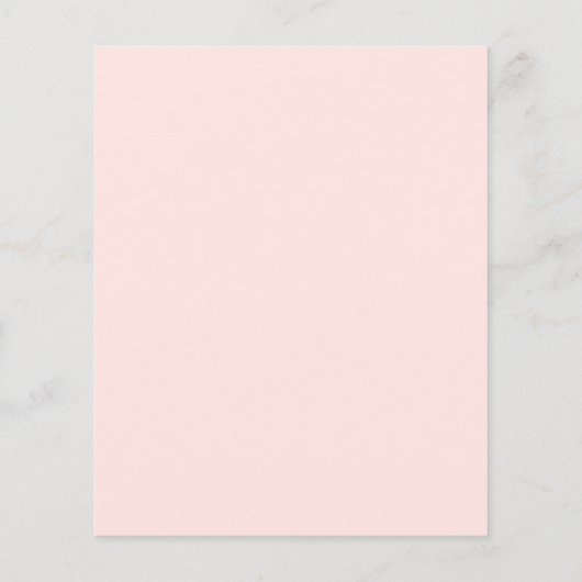 コーラルフローラベビーシャワーバジェット招待状 (裏面)