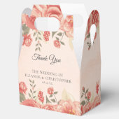 コーラルフローラロマンチック庭園の結婚式カスタム フェイバーボックス (オープン)