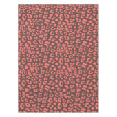 コーラルブラウンLeopardプリント テーブルクロス (正面)