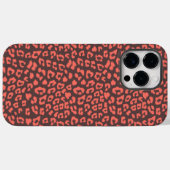 コーラルブラウンLeopardプリント Case-Mate iPhoneケース (裏面 (横))
