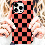 コーラルブラックチェックボード Case-Mate iPhoneケース
