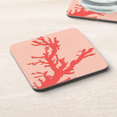 コーラルブランチ – コーラルオレンジの色合い コースター (左側)