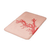 コーラルブランチ – コーラルオレンジの色合い バスマット (アングル)