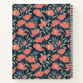 コーラルブリーズパーソナライズされたフローラ ノートブック (裏面)