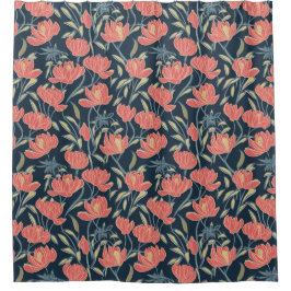 コーラルブリーズフローラ シャワーカーテン