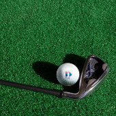 コーラルブルーかわいいモノグラムのイニシャルD ゴルフボール