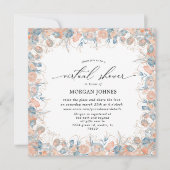 コーラルブルーの海岸仮想シャワー招待状 (正面)